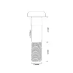 Wheel Stud Ford Transit 16mm, RH