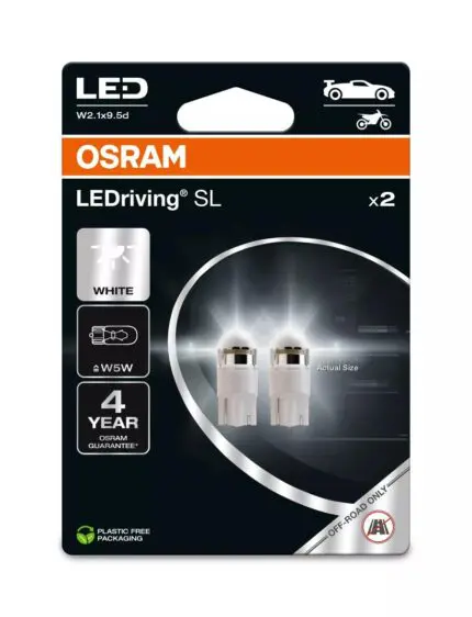 Bulb Osram LEDriving SL W5W WHITE (2PC)  2825DWP