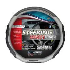 Steering Wheel Cover D Shape Waves Gray, KOKO-22P IGT