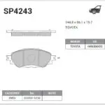 Disc Pads Toyota Hilux '15-ON, GUN/TGN/KUN12#/11#, Innova '15-ON TGN14# (FRONT) HI-Q SP4243