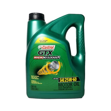Oil Castrol GTX High Mileage SAE 25W60 Gallon Gasoline