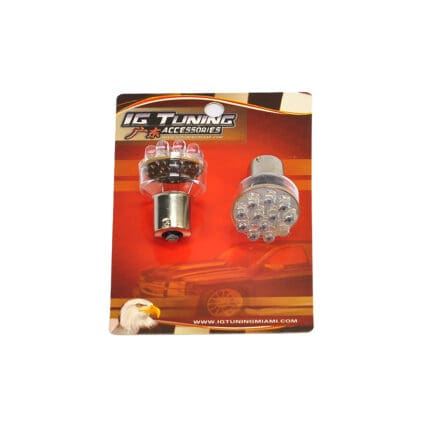 Bulb LED Sing Cont Push and Turn Clear (12 LEDS)  2Pcs    SY-12L1CWH