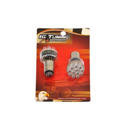 Bulb LED Double Cont Push and Turn Clear (12LED)  2Pcs SY-12L2CWH