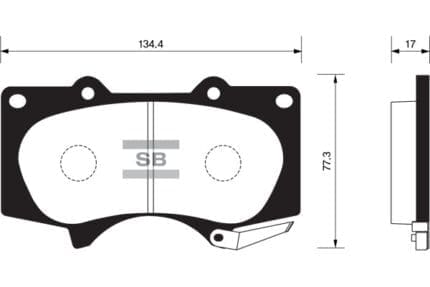 Disc Pads Toyota Hilux Vigo,Revo  ’04-ON GGN/TGN/GUN/KUN1#/2#/3#/12#/13#/22#/23#, Fortuner ’05-’16 GGN/TGN/LAN/KUN5#/6#, Landcruiser Prado ’02-‘23 TRJ/GDJ/GRJ/GRT/KZJ/LJ/RZJ/VZJ/KDJ12#/15# HIQ (FRONT)