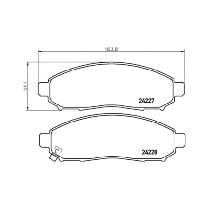 Disc Pads Nissan Navara D40, Serena C25/C26, Frontier, Pathfinder R51 Danaher (Front)