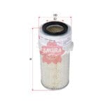 Air Filter Nissan E24,  Mitsubishi L300, Hyundai H100 O/M  AS-1825 Sakura