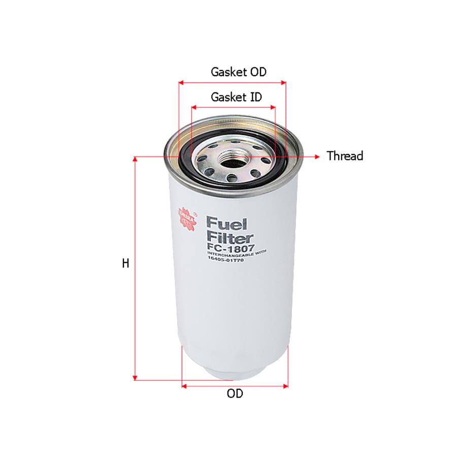 Fuel Filter Nissan D21 D22 D40 E25 W41 FD33 FD42 FD46 NV350 FC-1807 Sakura Fuel Filter Nissan D21 D22 D40 E25 W41 FD33 FD42 FD46 NV350 FC-1807 Sakura