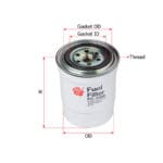 Fuel Filter Nissan Frontier D21  D22  TD27  QD32 ENG  FC-1806 Sakura