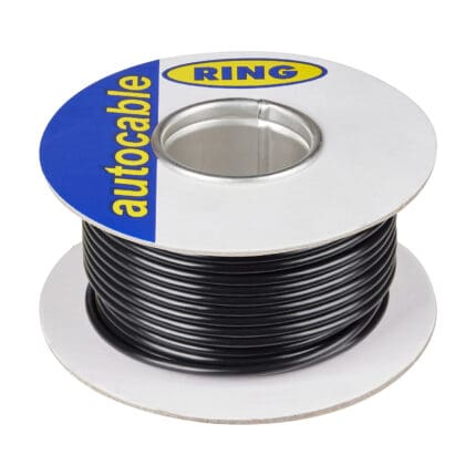 Wire Per Foot 10 Gauge (65/0.30mm) Single Core 35 AMP Black, RC0135B Ring