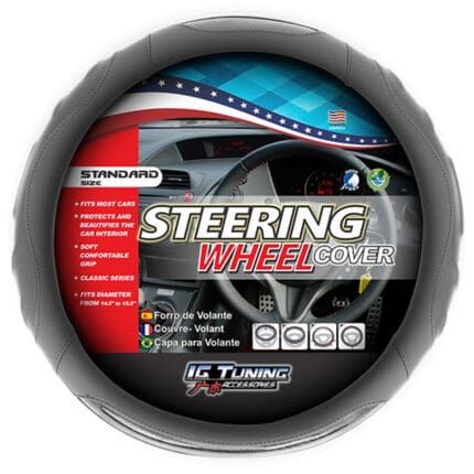 Steering wheel Cover Racing Black IGT KOKO-24