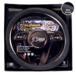 Steering Wheel Cover Leather Gray Thread IGT YC-11GR