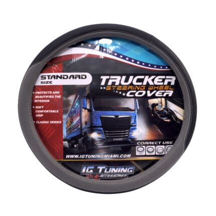Steering Wheel Cover Truck 16.5 inch Gray IGT  WI-TRUCK-42GR