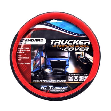 Steering Wheel Cover Truck 16.5 inch Red IGT WI-TRUCK-42RD