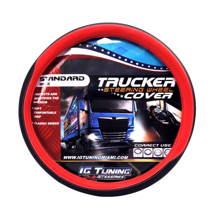 Steering Wheel Cover Truck 16.5 inch Red IGT WI-TRUCK-42RD Steering Wheel Cover Truck 16.5 inch Red IGT WI-TRUCK-42RD