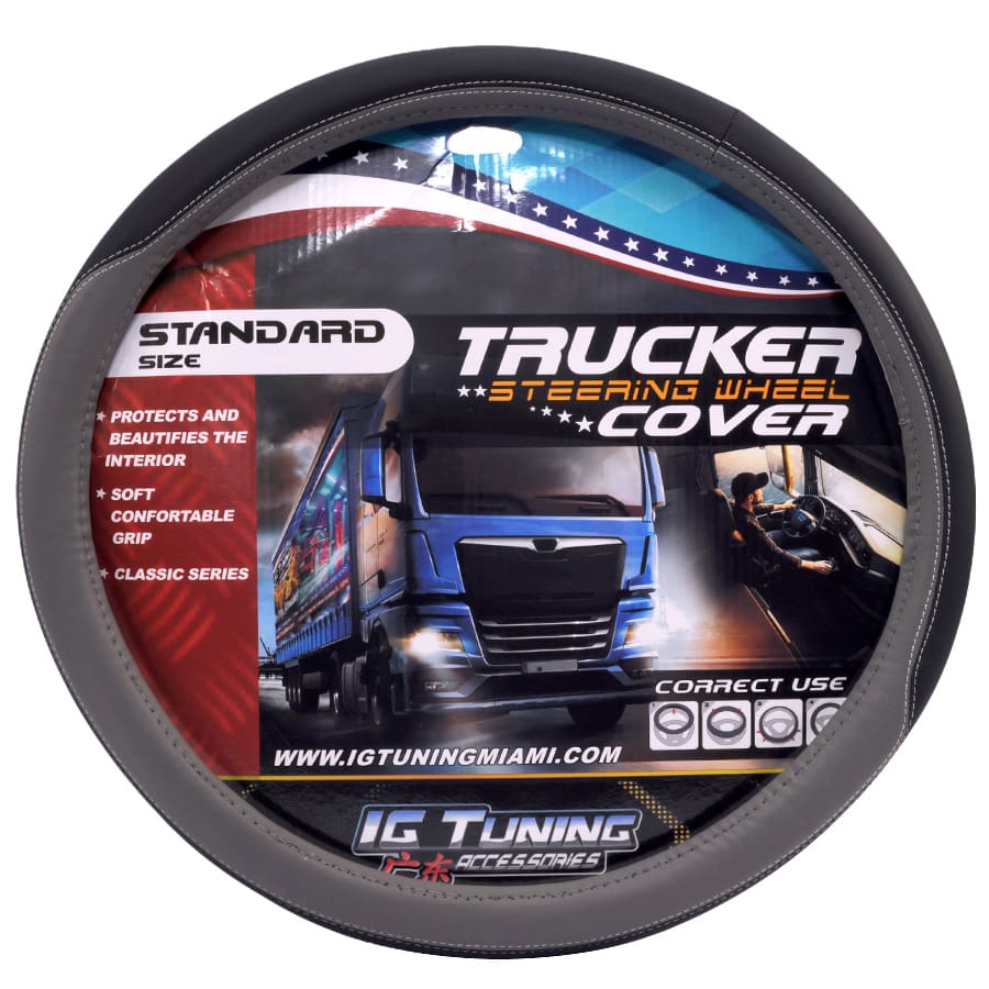 Steering Wheel Cover Truck 20 inch Gray IGT WI-TRUCK-50GR Steering Wheel Cover Truck 20 inch Gray IGT WI-TRUCK-50GR
