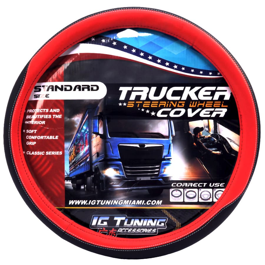 Steering Wheel Cover Truck 20 inch Red IGT WI-TRUCK-50RD Steering Wheel Cover Truck 20 inch Red IGT WI-TRUCK-50RD