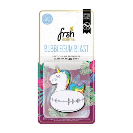 Frsh Scents Air Freshener Vent Clip Bubblegum Blast- UNICORN VO009