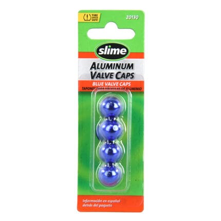 Slime Tire Valve Caps Anodized BLUE 20130