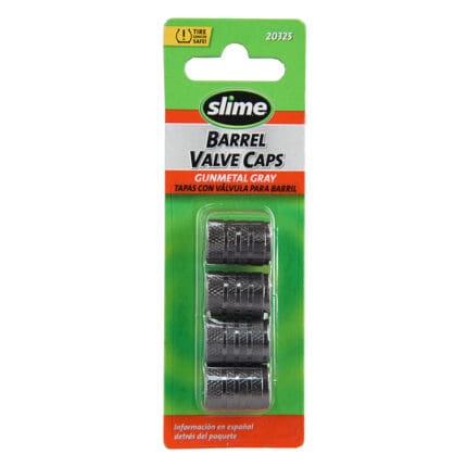 Slime Tire Valve Caps Barrel GUNMETAL 20325