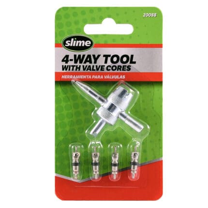 Slime Tire Valve Tool 4-Way w/ Cores 20088