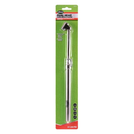 Tire Pressure Gauge Slime Dual Head Long Reach Truck & SUV Tire Gauge 10-150 PSI 2021-A
