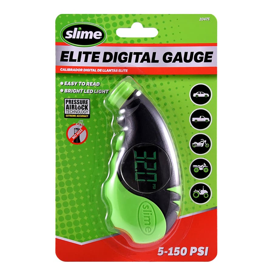 Tire Pressure Gauge Slime Elite Digital Gauge w/PAT 5-150 PSI 20475 Tire Pressure Gauge Slime Elite Digital Gauge w/PAT 5-150 PSI 20475