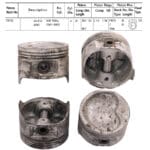 Pistons Toyota Charmant, 4A Eng., 81mm SET OF 4, 13101-16010 Toto -+.040"/1.00mm