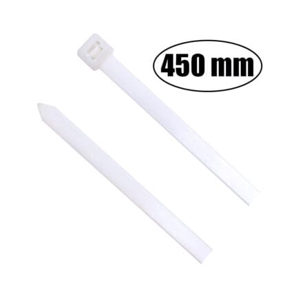 Cable Ties 5.3mm x 18" White 100pcs  (A131016-127)