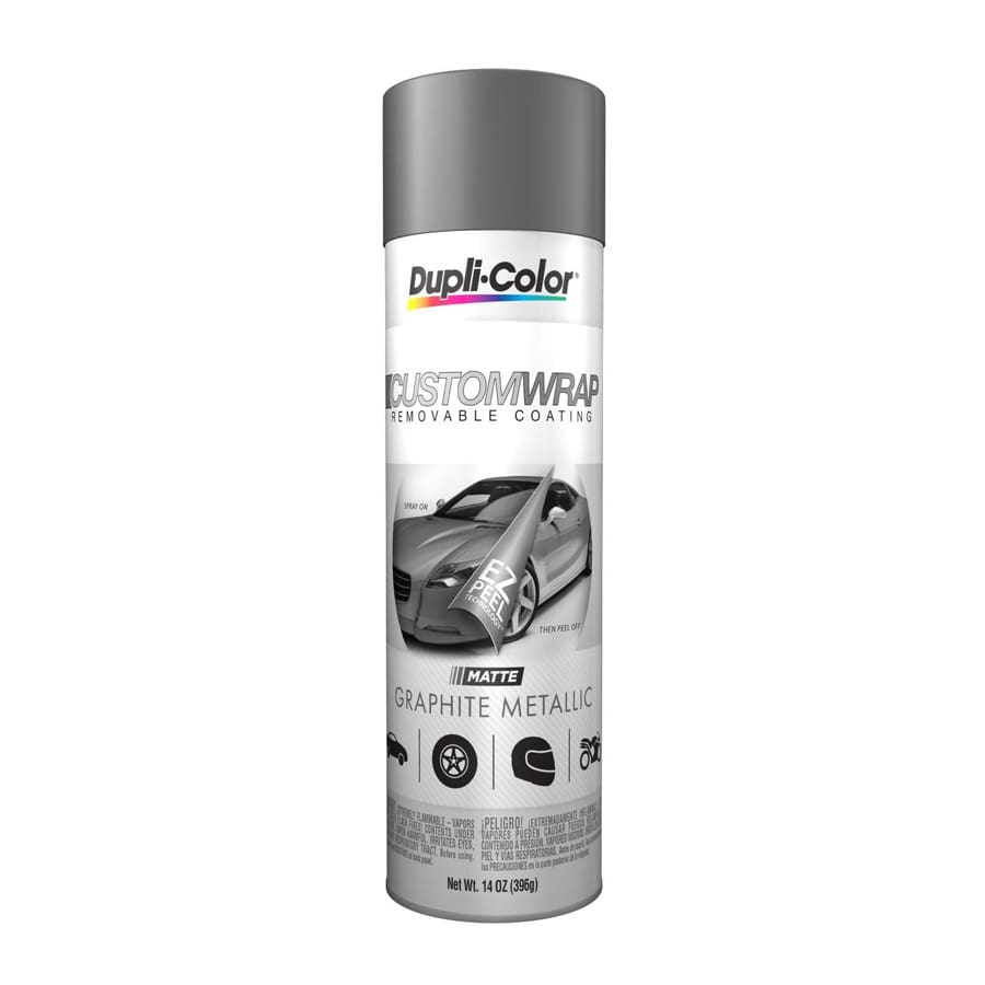Spray Paint Dupli-color Custom Wrap Removable Coating Graphite Metallic Matte, CWRC500 14oz Spray Paint Dupli-color Custom Wrap Removable Coating Graphite Metallic Matte, CWRC500 14oz