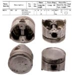 Pistons Datsun Z20, E23 Eng., 85mm SET OF 4, 12010-W1411 Toto -+.020"/0.50mm