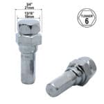 Socket Adapter Key 6 Side Drive for Wheel Lock Lug Nuts 0515-6 IGT