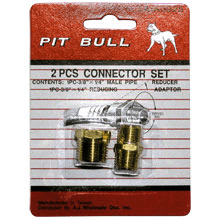 Hose Adapters Solid Brass Connector 2 Pc 1/4" NPT