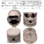 Pistons Nissan 180B, L18 910 Bluebird, 85mm SET OF 4, N859L Toto -+.060"/1.50mm