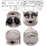 Pistons Suzuki Jimny SJ410, F10A Eng., 65.5mm SET OF 4, 12111-75107 Toto -+.060"/1.50mm