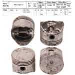 Pistons Toyota Corolla AE80 2A Eng., 76mm SET OF 4, 13101-14020 Toto -+.030"/0.75mm