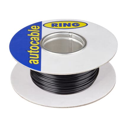 Wire Reel 18 Gauge (32/0.20mm) Single Core 8 AMP Black, RC0108B Ring