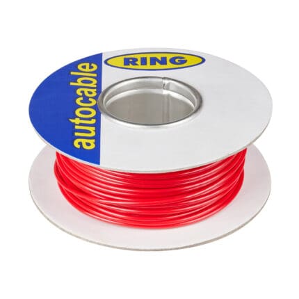 Wire Reel 14 Gauge (28/0.30mm) Single Core 17 AMP  Red, RC0117R Ring
