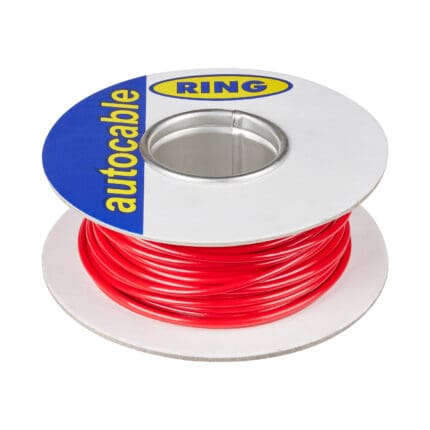 Wire Reel 12 Gauge (44/0.30mm) Single Core 28 AMP Red, RC0128R Ring