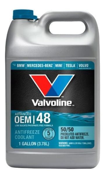 Coolant Valvoline Advanced OEM 48 Light Blue 50/50 Gallon