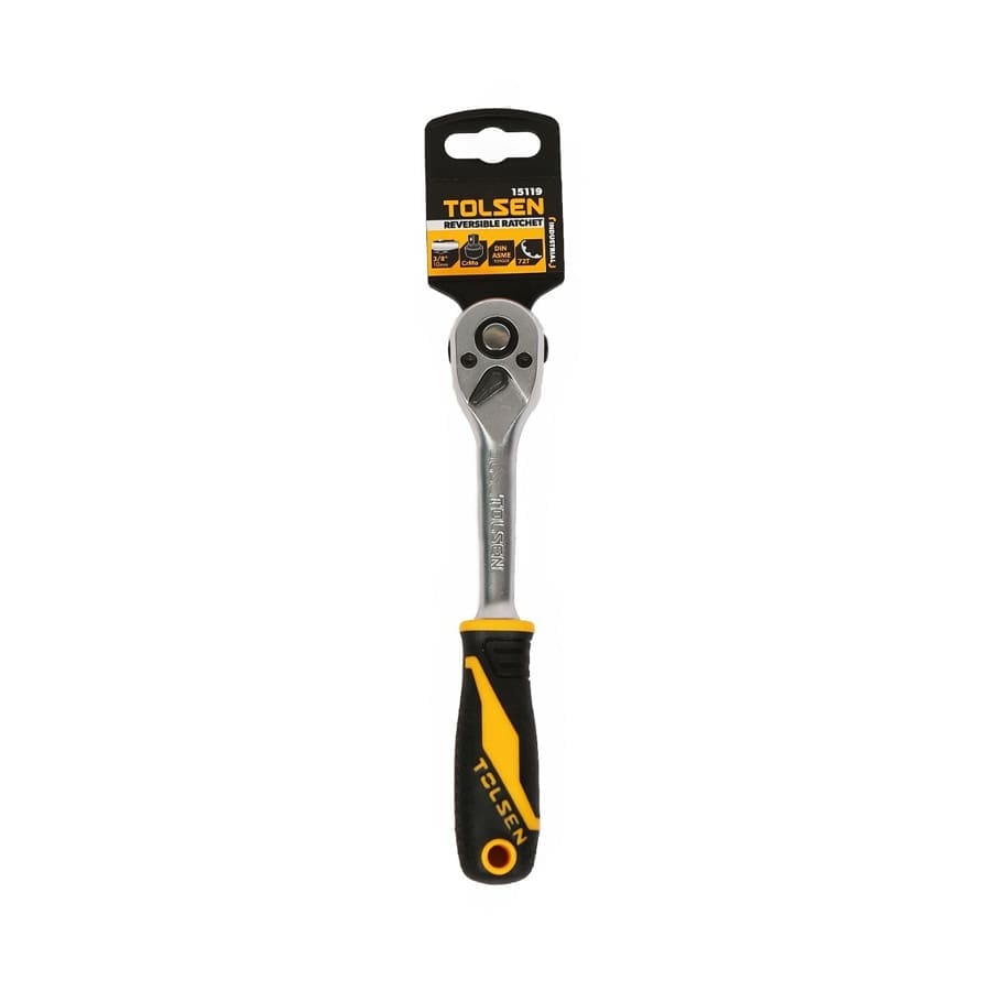 Reversible Ratchet 3/8" Drive Industrial Chrome Tolsen 15119 Reversible Ratchet 3/8" Drive Industrial Chrome Tolsen 15119
