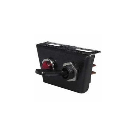 Switch Toggle On-Off Single Pole 12V Warning Light(red) w/ Black Vinyl Bracket 10A DURITE Switch Toggle On-Off Single Pole 12V Warning Light(red) w/ Black Vinyl Bracket 10A DURITE