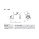 Starter Nissan Frontier D21,D22 Urvan E23, E24 QD32 Eng