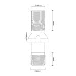 Truck Wheel Stud Bedford, Rear 22mm, RH
