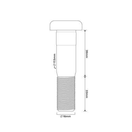 Wheel Stud Ford Transit 16mm, RH