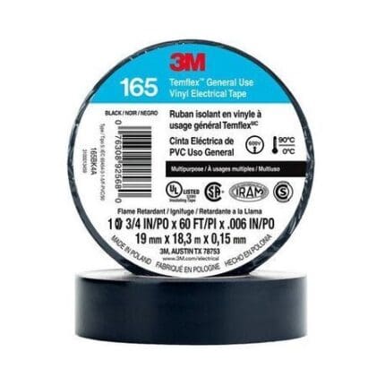 Electrical Tape Black 165BK4A 3M