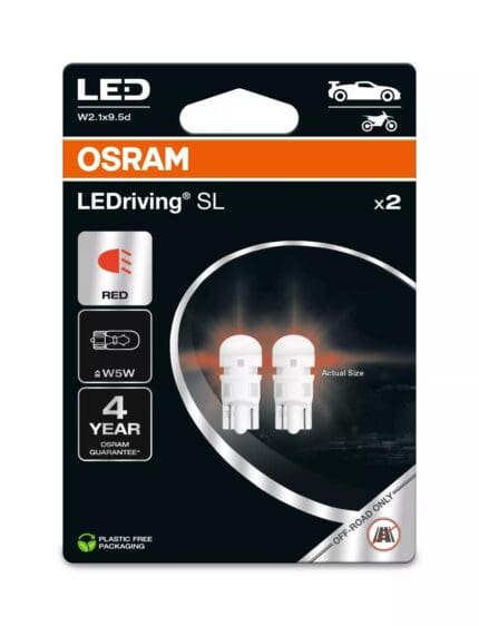 Bulb Osram LEDriving SL W5W RED (2PC)  2825DRP