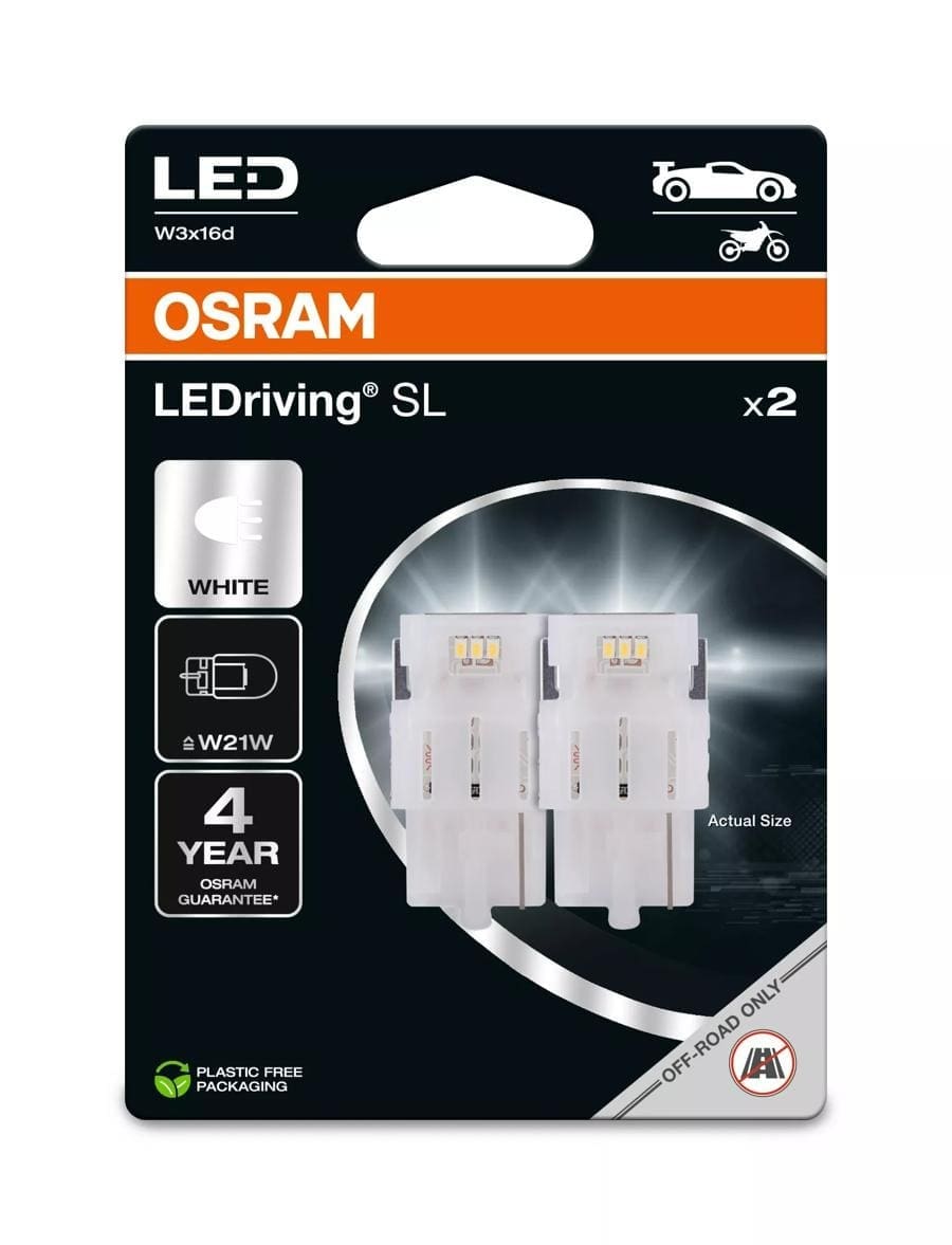 Bulb Osram LEDriving SL W21W WHITE (2PC) 7505DWP Bulb Osram LEDriving SL W21W WHITE (2PC) 7505DWP