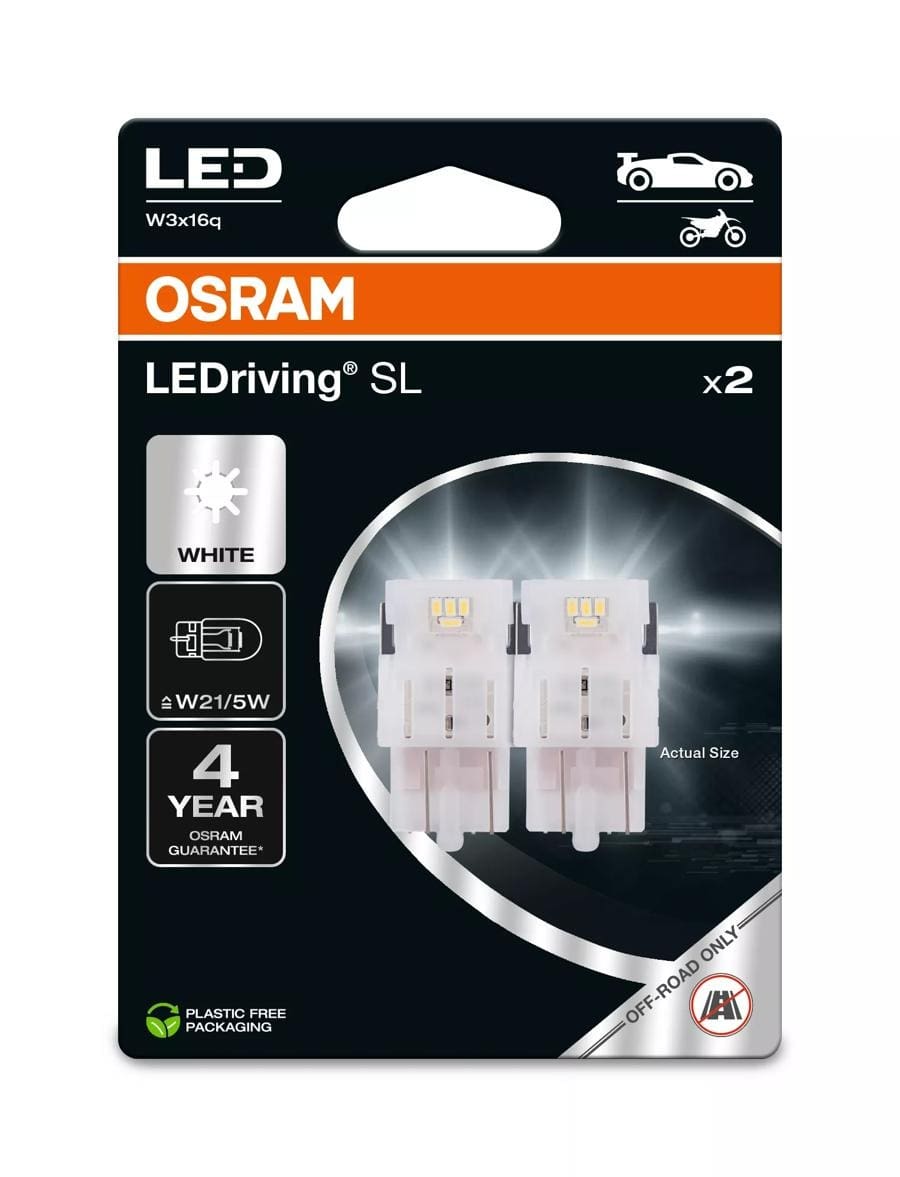 Bulb Osram LEDriving SL W21W/5W WHITE (2PC) 7515DWP Bulb Osram LEDriving SL W21W/5W WHITE (2PC) 7515DWP