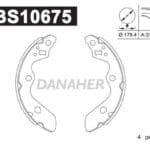 Brake Shoes Suzuki Swift '16-'23 ZC63S, ZC83S, A2L, Ignis '16-'24 K12C (REAR) DANAHER